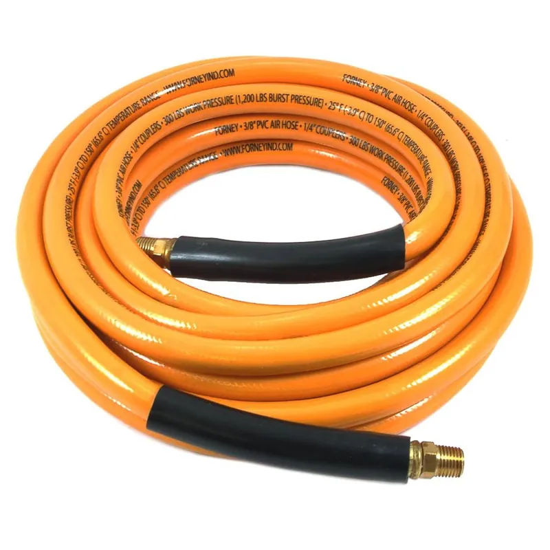 Forney 25 Ft. L X 3/8 In. D Pvc Air Hose 1200 Psi Yellow With Male Npt Fittings