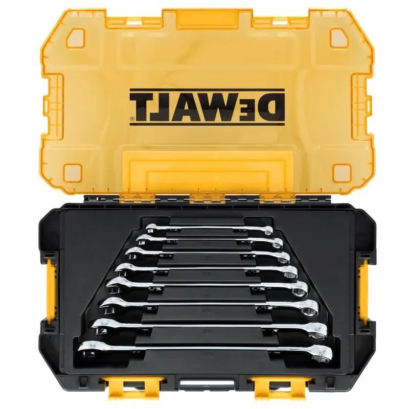 DeWalt ToughSeries 8‑Piece SAE Combination Wrench Set – Chrome Vanadium Steel