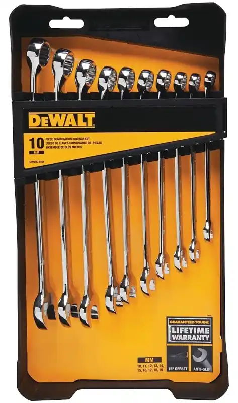 Metric Combination Wrench Set 10-piece With Laser Etched Markings