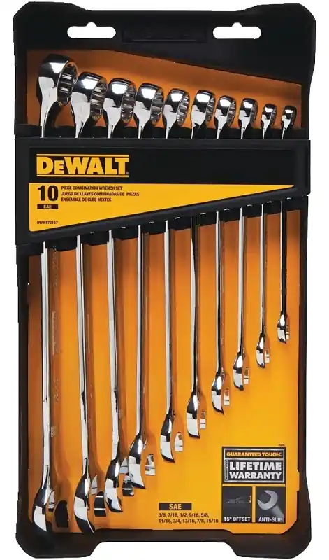 Sae Combination Wrench Set 10-piece With Deep Laser Etched Markings