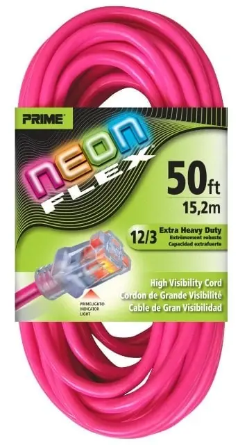 Ns513830 50 Ft. Neon Flex High Visibility Extension Cord With Indicator Light
