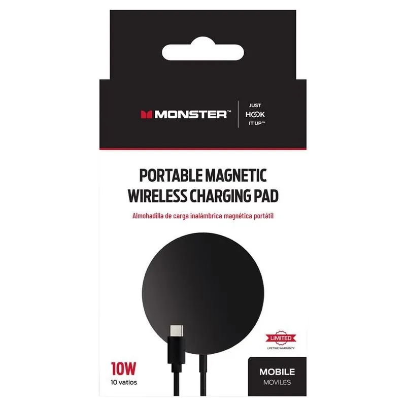 Monster Just Hook It Up Magnetic Wireless Charger – Universal Pad