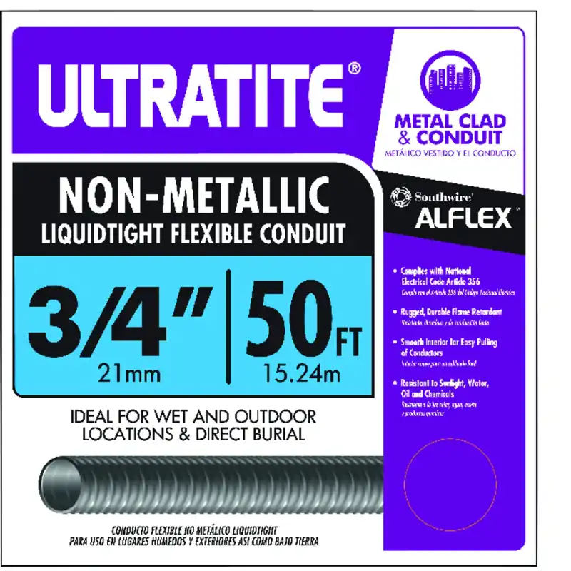 3/4 In. X 50 Ft. Flexible Non-metallic Liquid Tight Conduit