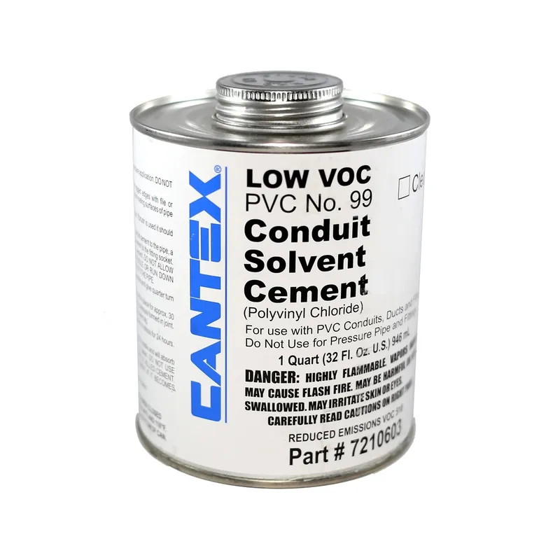 Clear Conduit Solvent Cement For Pvc 1 Quart - Low Voc, Ideal For 6 Inch Diameter