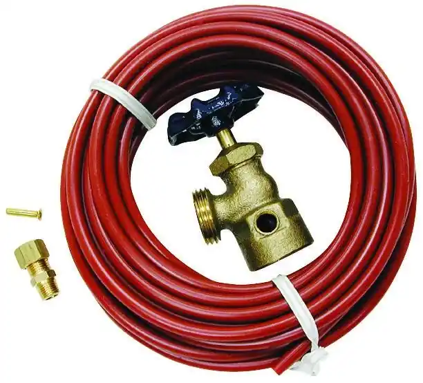 Dial Red Poly Evaporative Cooler Water Hook-up Kit - 25 Ft. Poly Tube & Brass Fittings