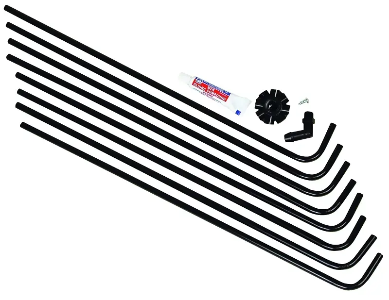 Dial 8 Way Down 24 In. H X 5 In. W Black Plastic Evaporative Cooler Water Hook-Up Kit