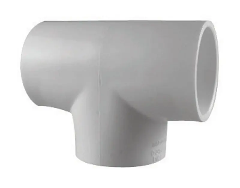 Charlotte Pipe Schedule 40 2-1/2 In. Slip X 2-1/2 In. D Slip PVC Tee 1 Pk