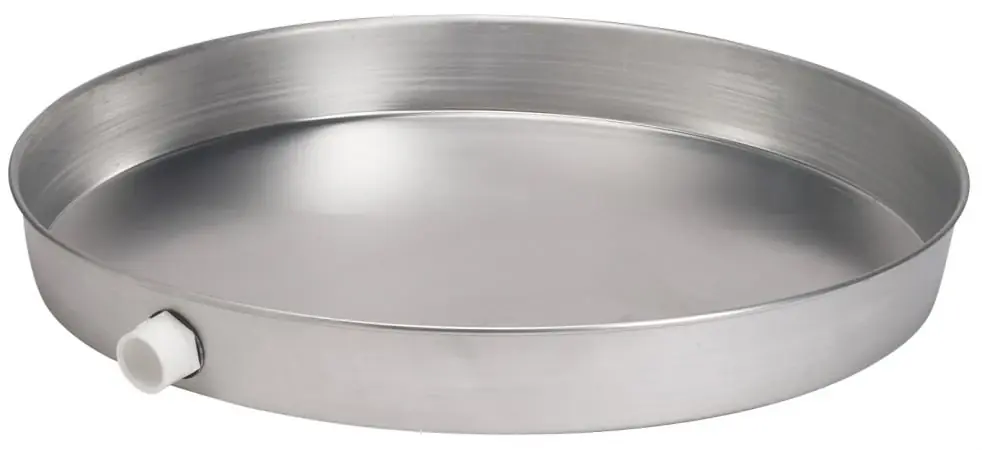 Aluminum 25 In. Water Heater Drain Pan With 1 In. Pvc Fitting