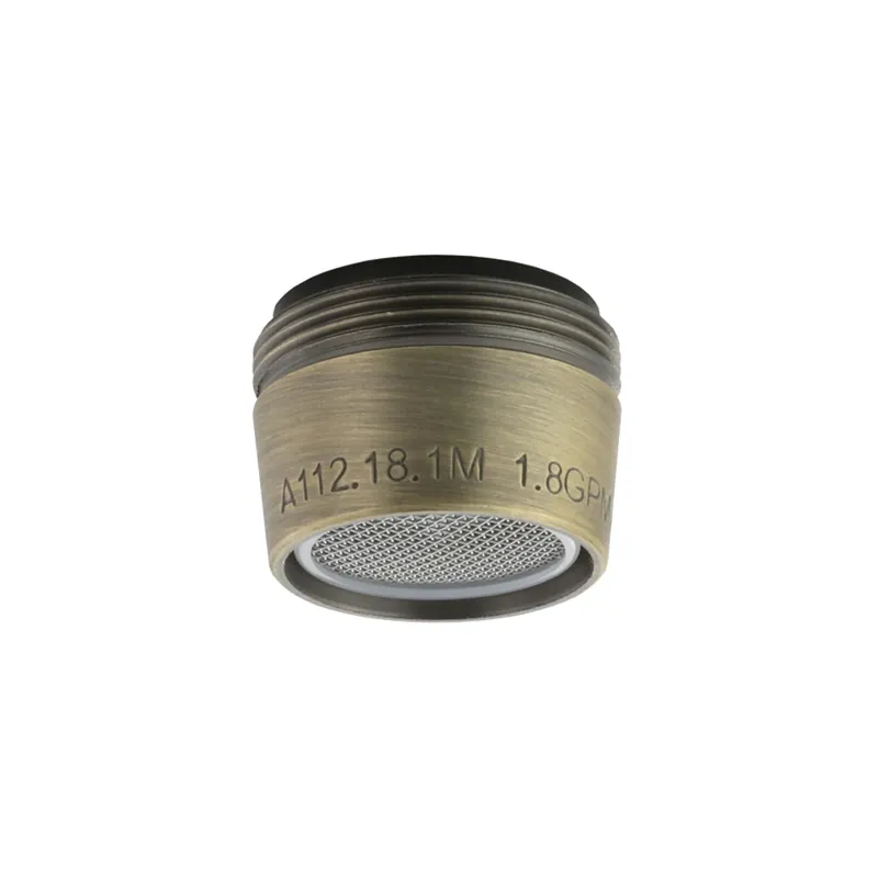 Dual Thread 15/16 In.-27m X 55/64 In.-27f Antique Brass Faucet Aerator 1.5 Gpm