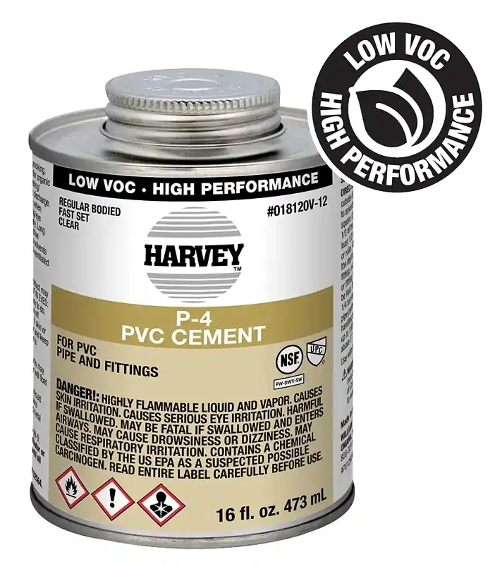 Oatey Harvey P-4 Clear Pvc Cement 16 Ounce For Plumbing Applications