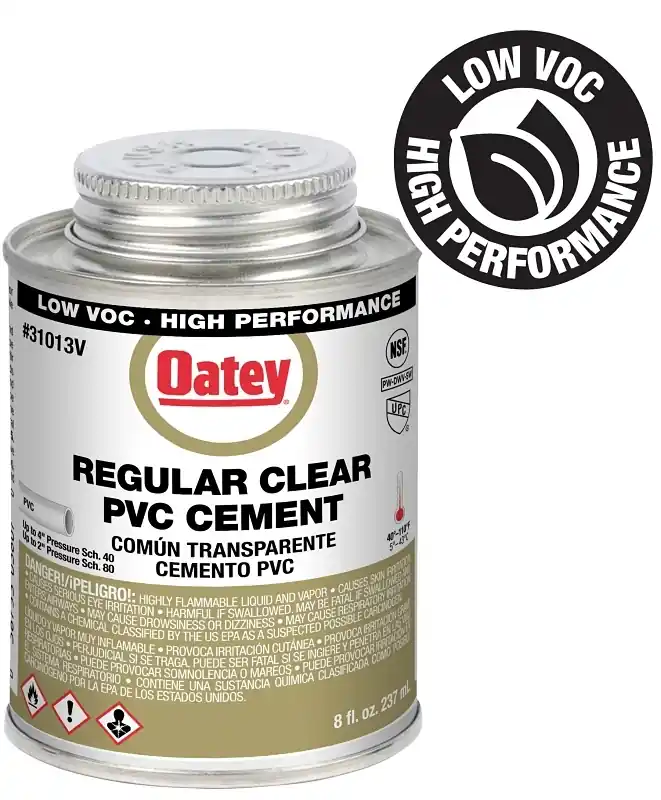 Oatey Clear Cement For PVC 8 Oz