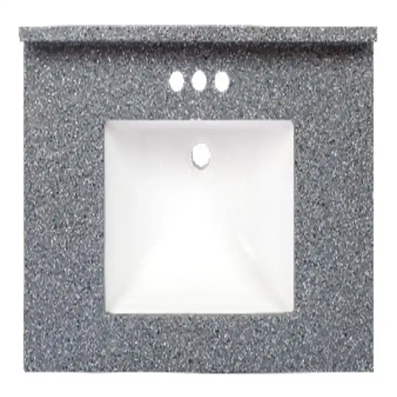 Charlotte Cultured Marble Vanity Top 31 In. W X 22 In. D Midnight Chrome