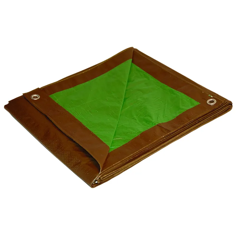 Dry Top 12 Ft. W X 20 Ft. L Medium Duty Reversible Polyethylene Tarp Brown/green