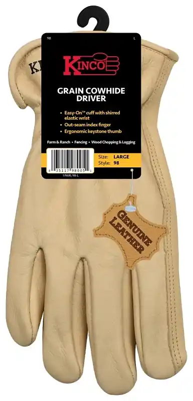 Women‘s Small Tan Cowhide Driver Work Glove 98w-s