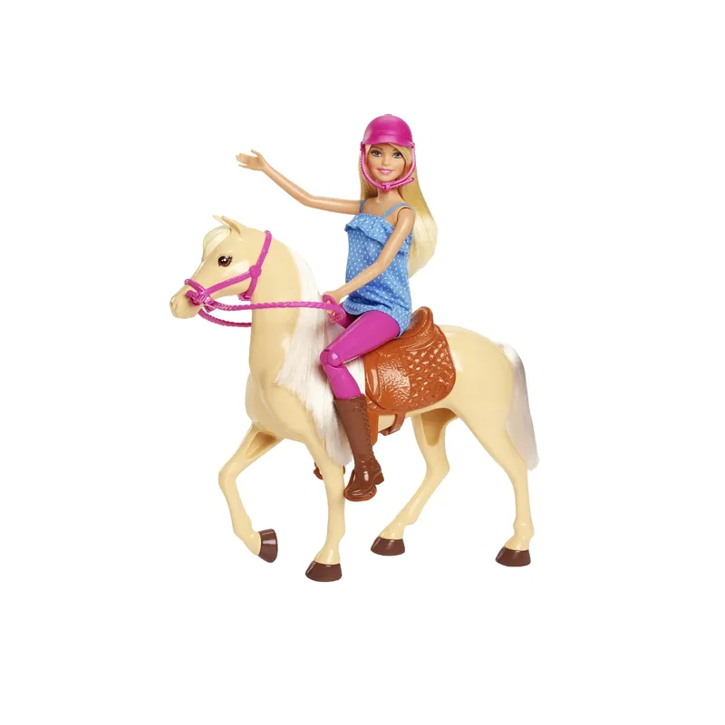 Doll And Horse Playset With Riding Accessories - 3 Pieces