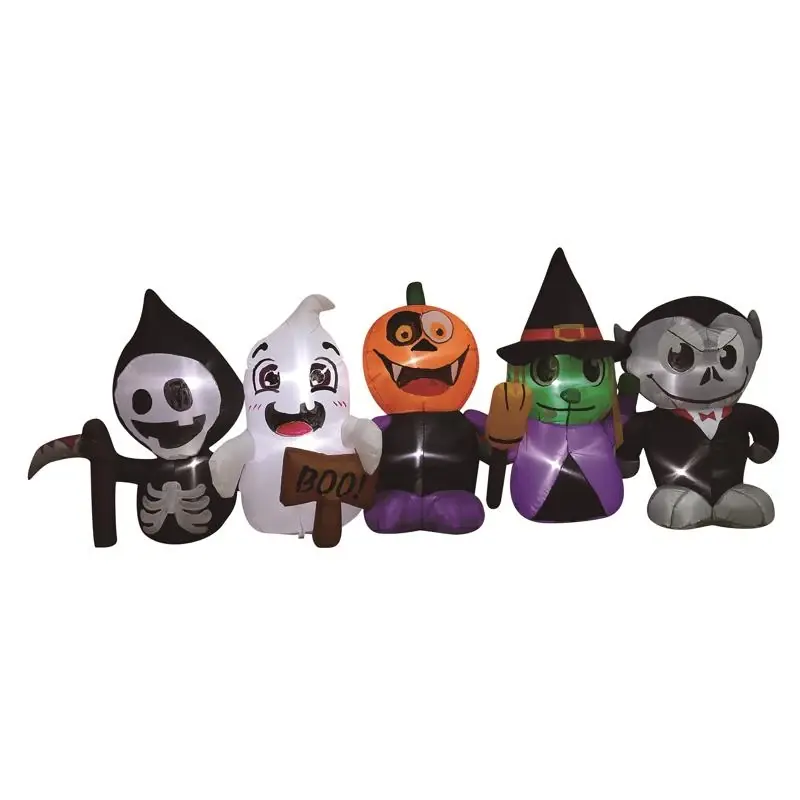 4 Ft. Prelit Happy Halloween Characters Inflatable Decoration