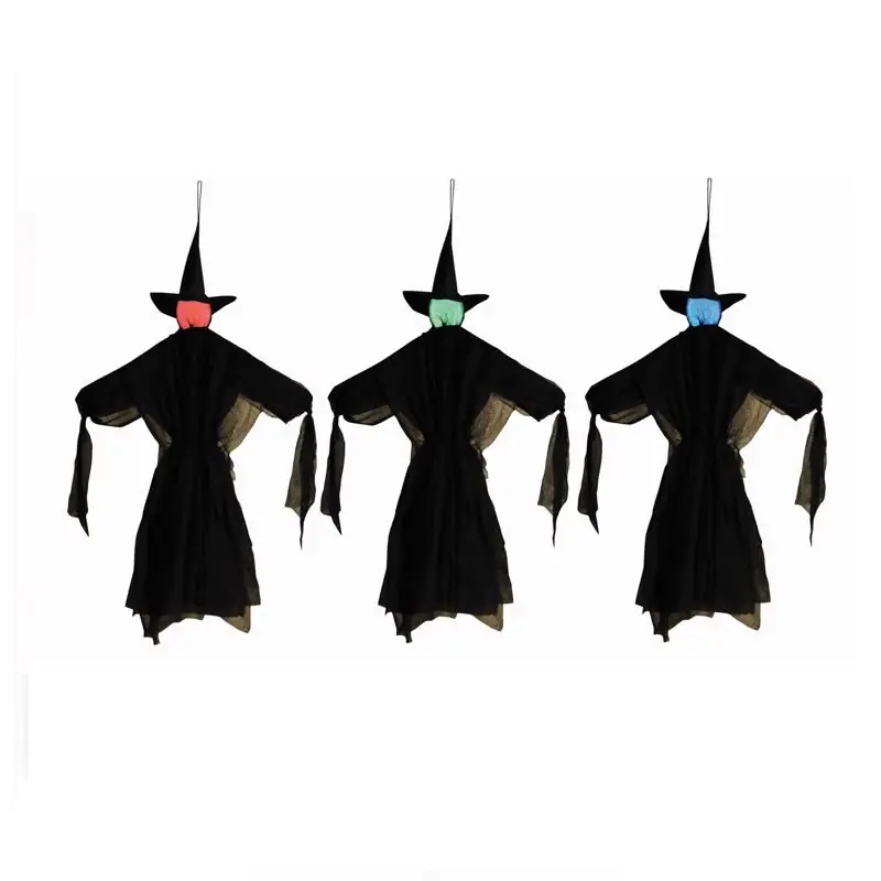 Led Prelit Hanging Witch Halloween Decor - 36 Inches, Battery Operated