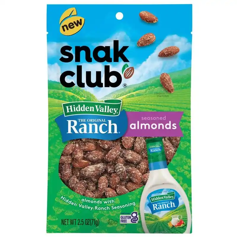 Hidden Valley Ranch Almonds 2.5 Oz Bagged - Delicious Snack Option