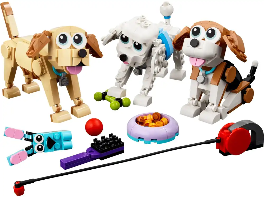 Creator 3-in-1 Adorable Dogs Building Toy Set 475 Pieces Model 31137