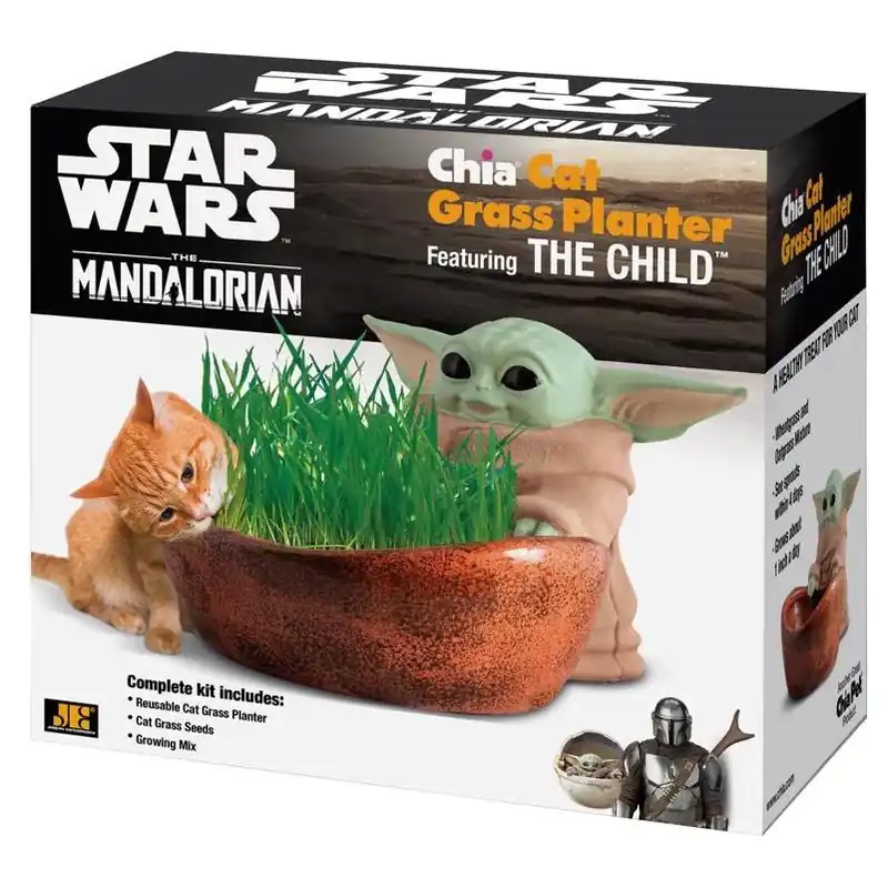 Pet Cat Grass Planter - The Child (mandalorian) Decorative Pottery Planter