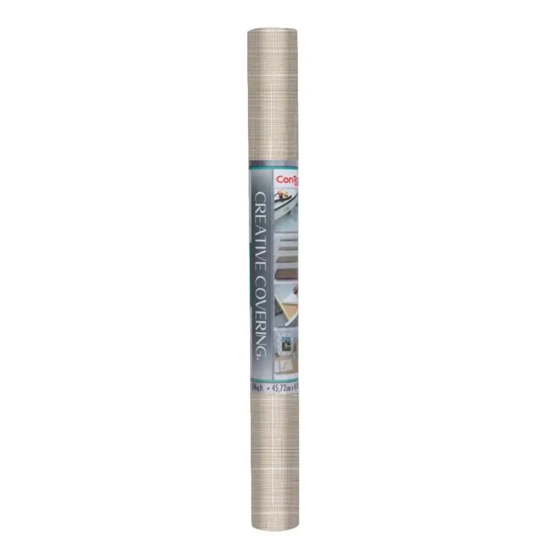 Con-tact Creative Covering 16 Ft Length X 18 In Width Taupe Shelf And Drawer Liner