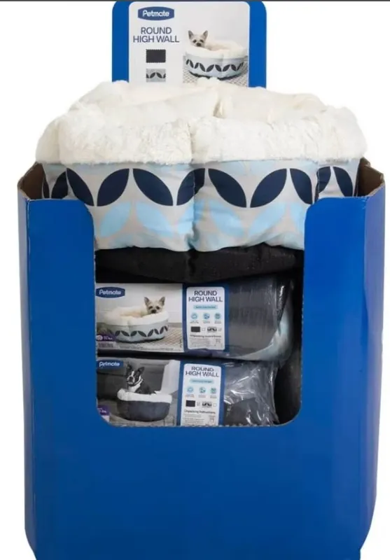 Cuddler Compressed Bed, 20 In L X 15 In W, Plush Cover, Gray