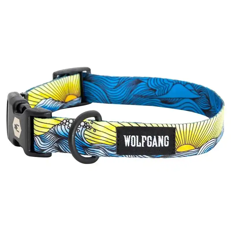 Wolfgang Dawnpatrol Multicolored Polyester Dog Collar Small 8-12 Inch