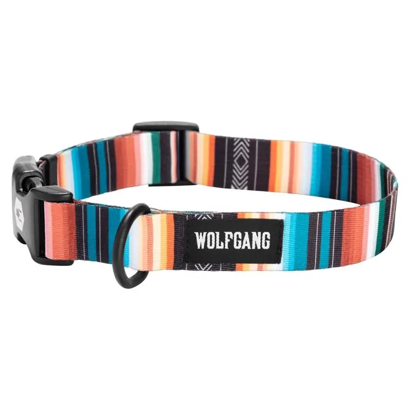 Wolfgang Lostart Multicolored Polyester Dog Collar Small 8-12 Inch