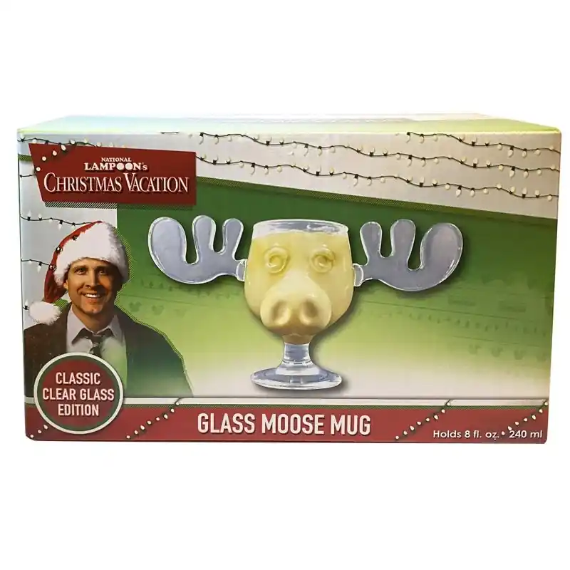 Nmr Christmas Vacation 8 Oz Glass Moose Drinking Glass