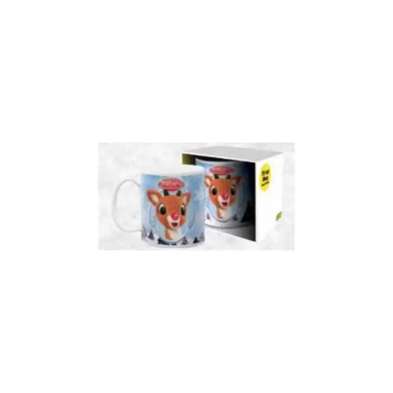 Nmr 11 Oz White Bpa Free Rudolph The Red Nosed Reindeer Ceramic Mug