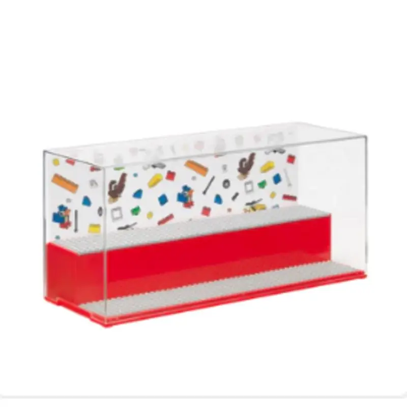 Lego Red Play & Display Case For Kids, 16 X 6 X 8 Inches