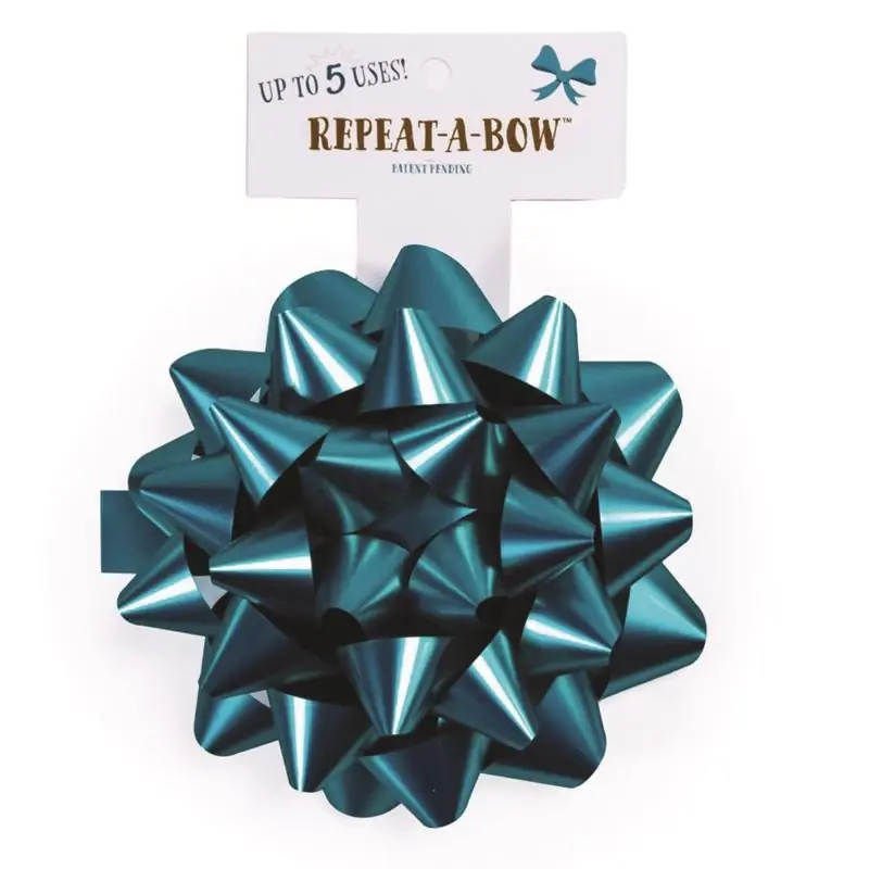 Hennessy Gift Wrap Repeat-a-bow Teal Gift Bow Single Pack