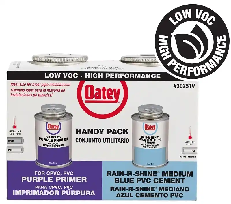 Handy Pack Solvent Pipe Cement Weld Kit, Rain R Shine Blue PVC Pipe Cement