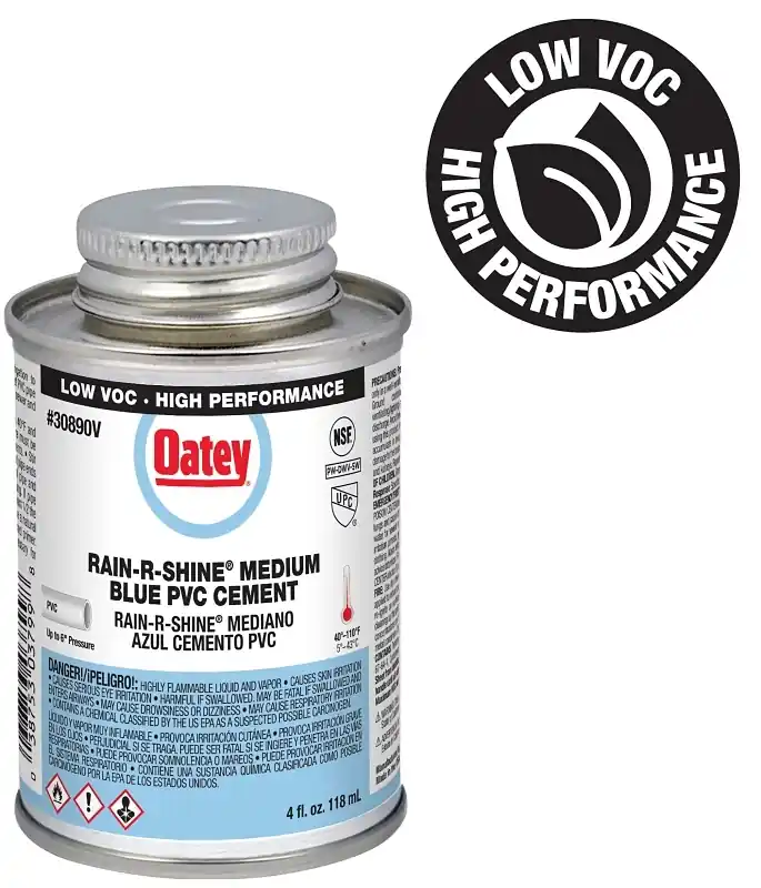 Oatey Rain-R-Shine Blue Cement For PVC 4 Oz