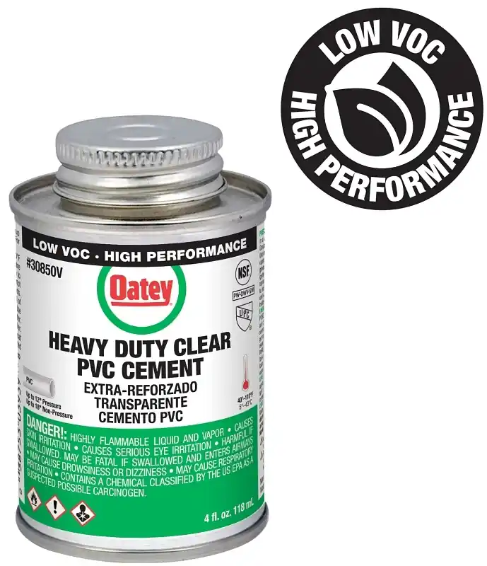 Clear Heavy-Bodied PVC Pipe Cement, 4 Oz.