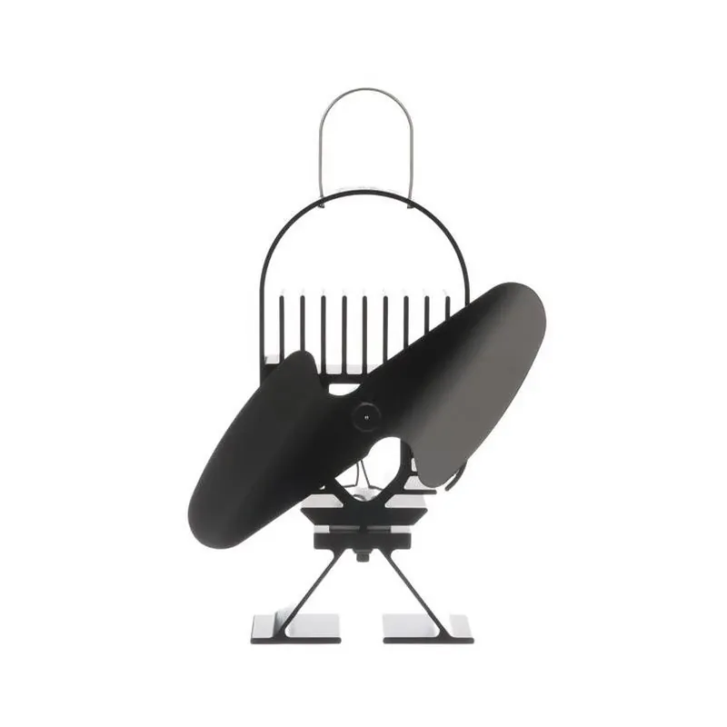 Ecofan AirDeco I Black Brushed Metal Stove Fan – Indoor Heat Circulator
