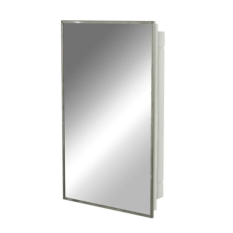 Medicine Cabinet, Swing Door, Stainless Steel Frame, 16-1/8 X 26-1/8 In.