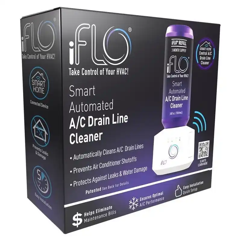 IFLO White Air Conditioner Line Cleaner – 11.2" X 11.6" Compact HVAC Maintenance Tool