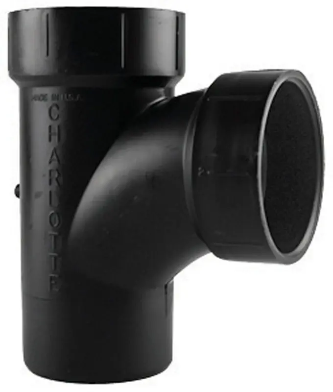 Charlotte Pipe 3 In. Hub X 3 In. D Hub ABS Sanitary Street Tee