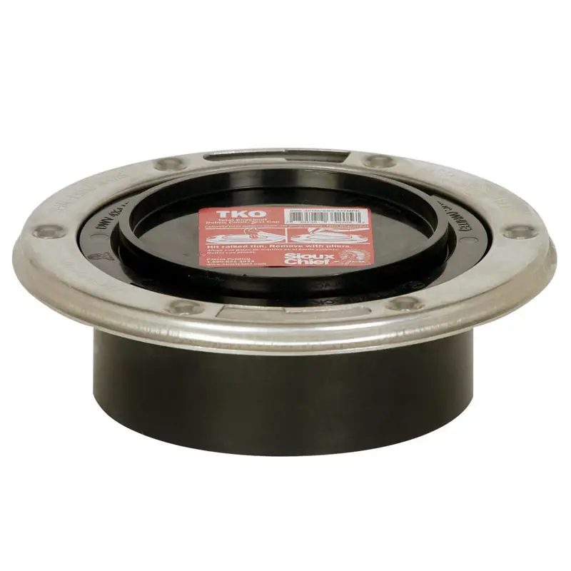 Tko 4 Inch Abs Closet Flange With Adjustable Metal Ring