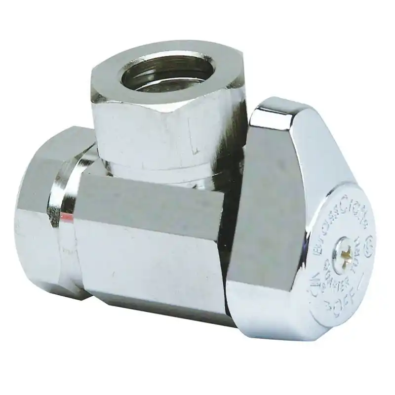 BrassCraft 1/2 In. FPT Outlets X 1/2 In. MPT Brass Shut-Off Valve