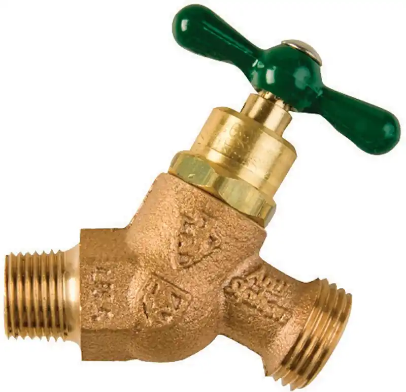 No-Kink Hose Bibb With Vacuum Breaker, Lead-Free, 3/4 MIP X 3/4 In. Hose Thread