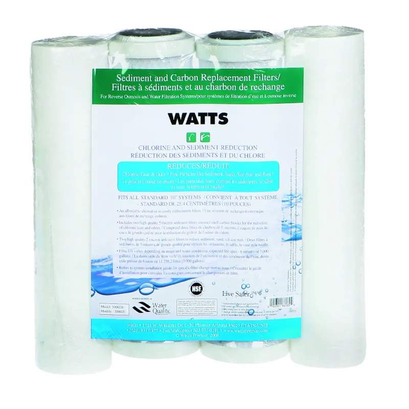 Under Sink Replacement Water Filter 10" X 2.5" - 4 Pack With 5 Micron Filtration