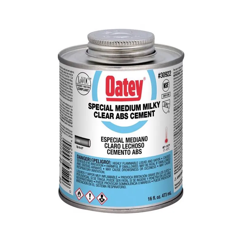 Low-voc Special Milky Clear Cement For Abs 16 Oz - Ideal For Pipe And Fittings