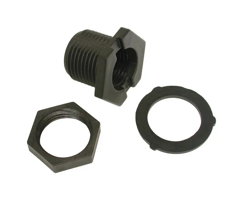 Black Nylon Evaporative Cooler Overflow Drain For Threaded Pipes And Garden Threads