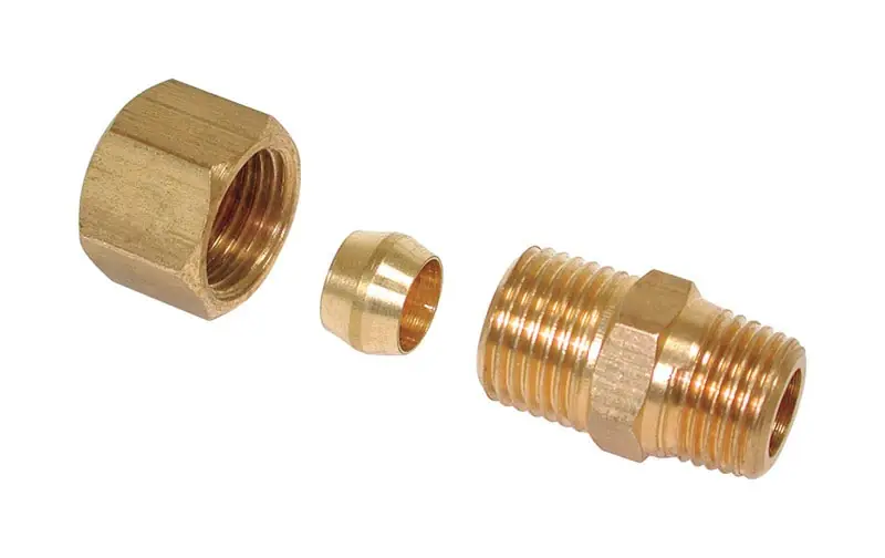 1/4 In. H X 1/8 In. W Brass Coupling Union For Air Conditioning Systems