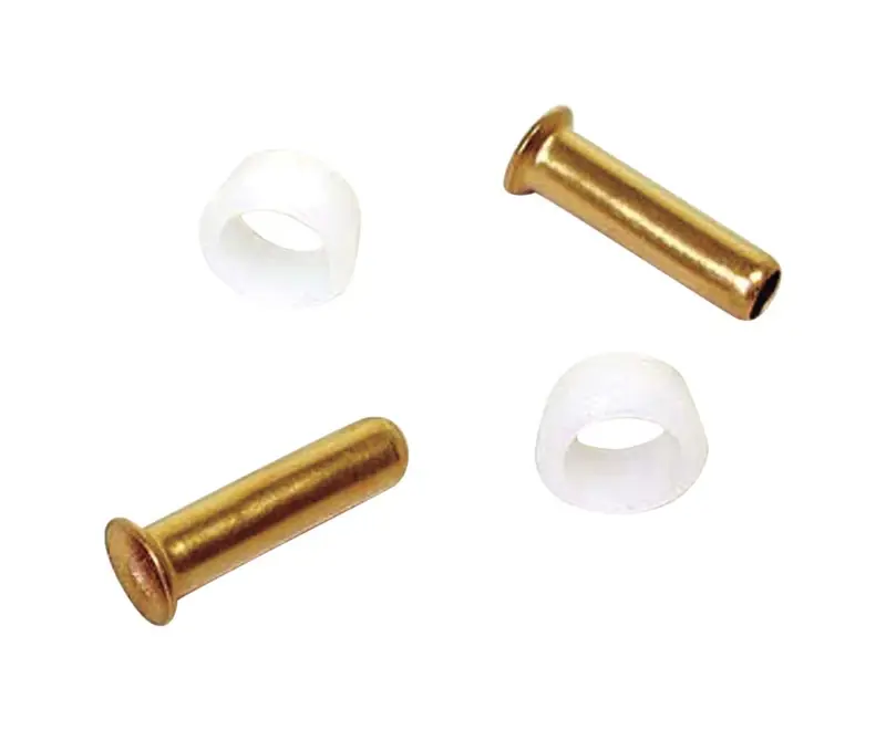 Dial 1/4 In. H Orange Brass Delrin Sleeve And Poly Tube Brass Insert