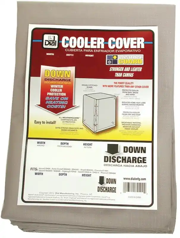 Dial 28 In. W X 28 In. D X 34 In. H Polyester Evaporative Cooler Cover, Down Discharge