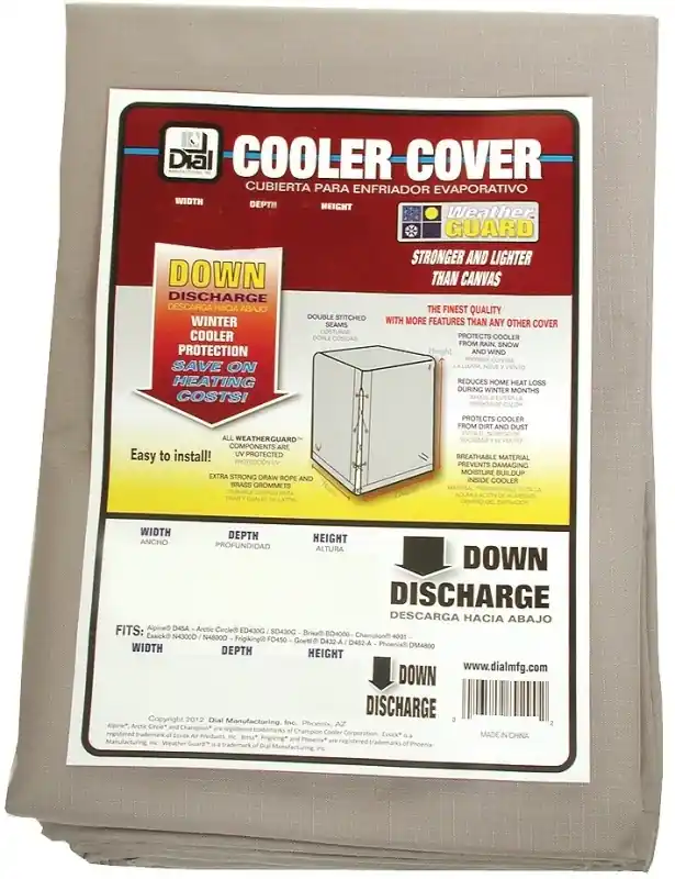 Side-Draft Evaporative Cooler Cover, Water Resistant Fabric, 37 X 37 X 42-In.