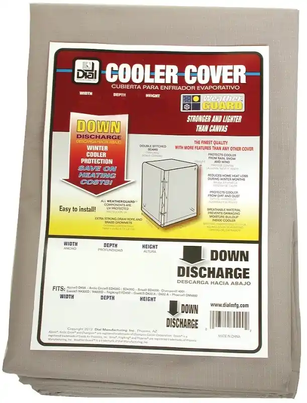 Side-Draft Evaporative Cooler Cover, Water Resistant Fabric, 37 X 37 X 45-In.